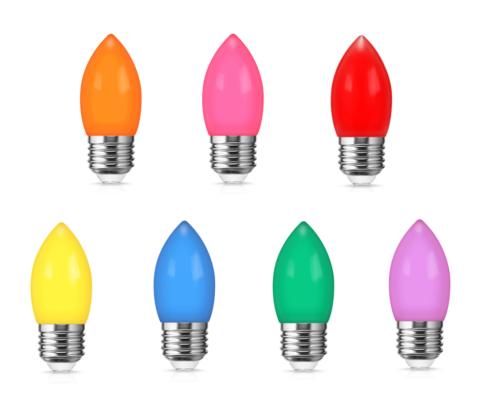 Accept Customization 2W 3W 4W Led colorful led bulb E14 C9 C35 candle colorful led bulb