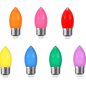 Accept Customization 2W 3W 4W Led colorful led bulb E14 C9 C35 candle colorful led bulb