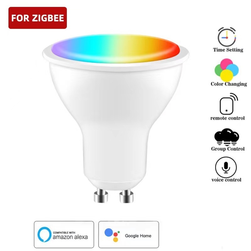 Tuya Smart GU10 Smart LED ZigBee Light Bulb Ampolletas WiFi Light Bulb Dimmable RGB CCT Smart Light Bulb ZigBee Spotlight