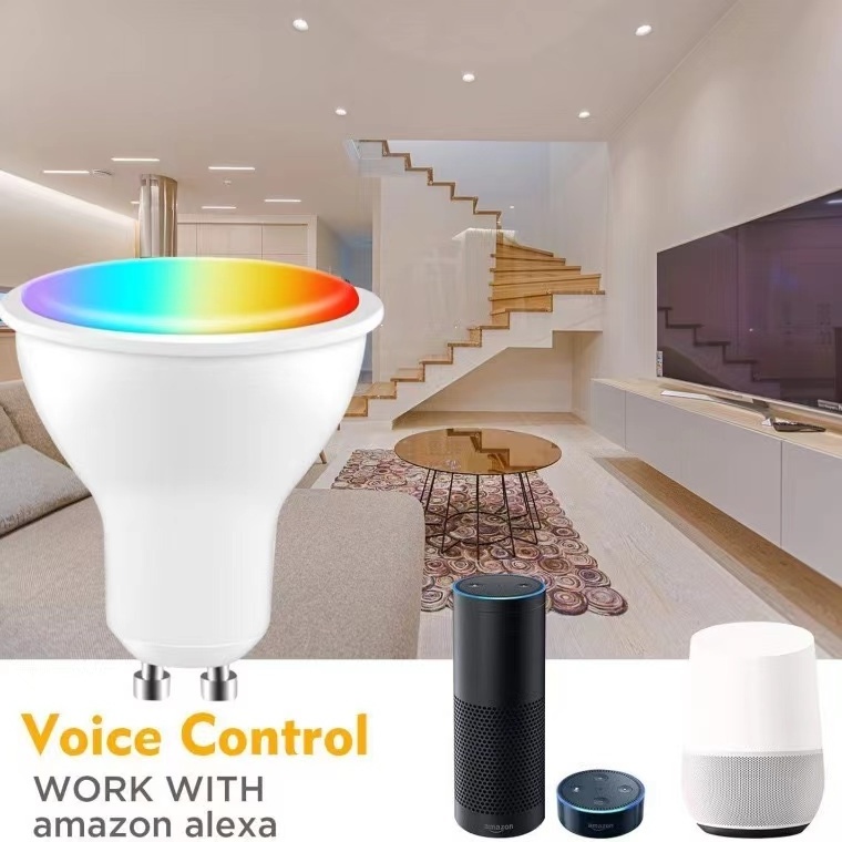 WiFi Smart LED Light Bulb GU5.3 MR16 5W Smart Downlight Christmas Spotlight Smart Light Bulb with Siri/Alexa Voice Control