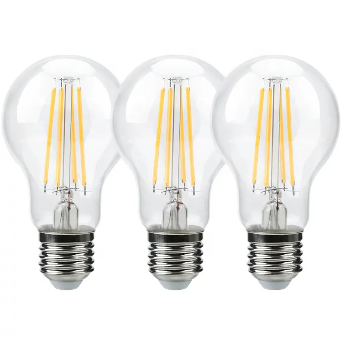 High quality E27 Retro Edison led lighting 220V A60 Glass Retro 10W 12W LED Filament Bulb