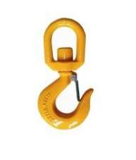 High Tensile Red G80 Forged Safety Hook Crane Swivel Hook with Safety Latch for Lifting