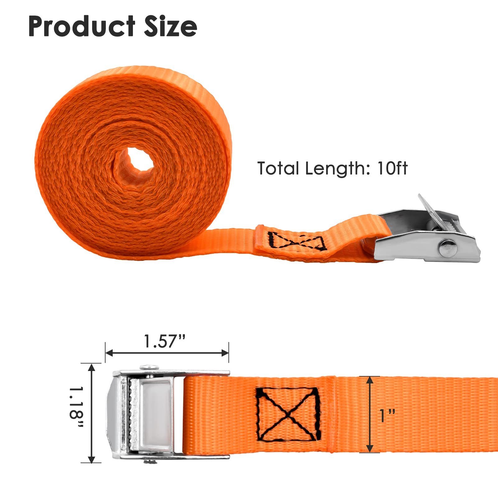 Factory Wholesale 1inch 25mm Polyester Lashing CamBuckle Tie Down Strap Belt for Moving Furniture Cargo Lashing