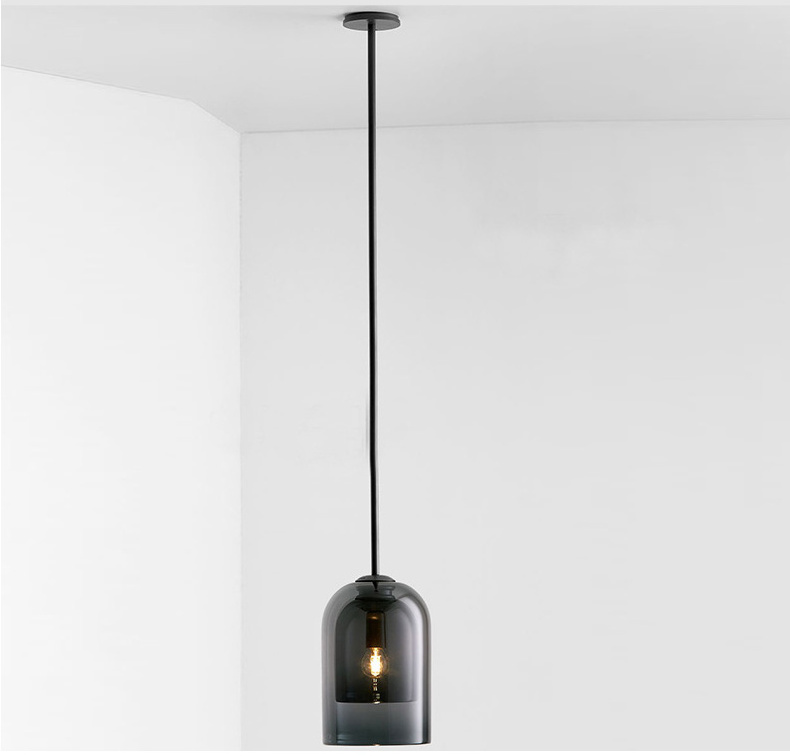 2023 Nordic Modern Minimalist Chandelier Elegant Double-Deck Glass Pendant light Adjustable Cord Ceiling Light for living room