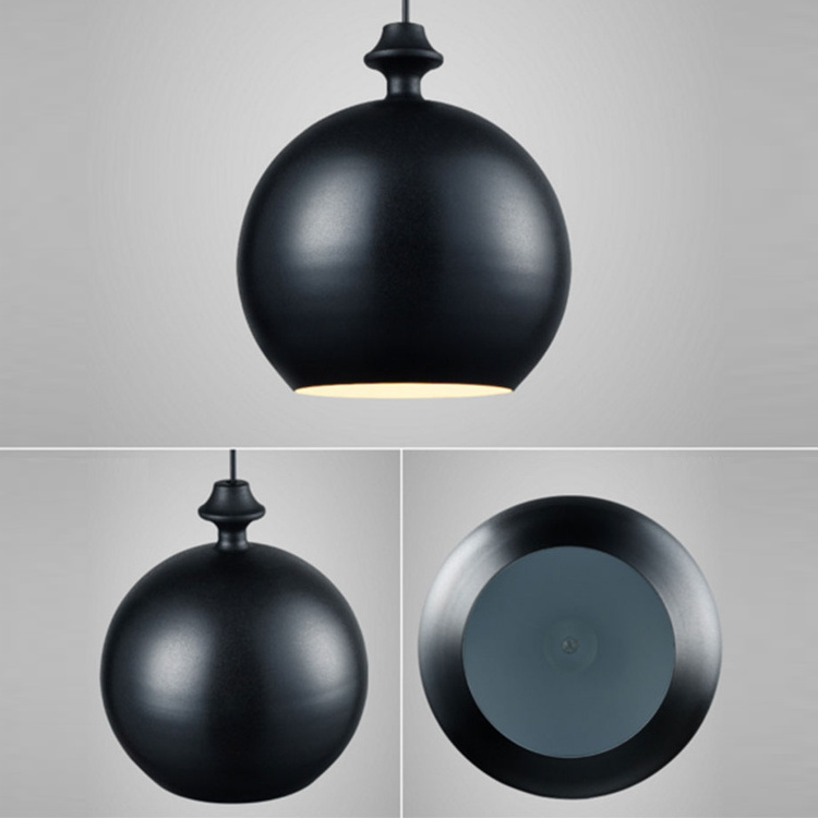 Indoor living room pendant lights, dining room metal black lighting fixtures