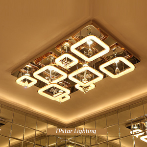 Latest Design Fashionable Crystal Ceiling Lamp low led ceiling crystal chandelier for hotel living room