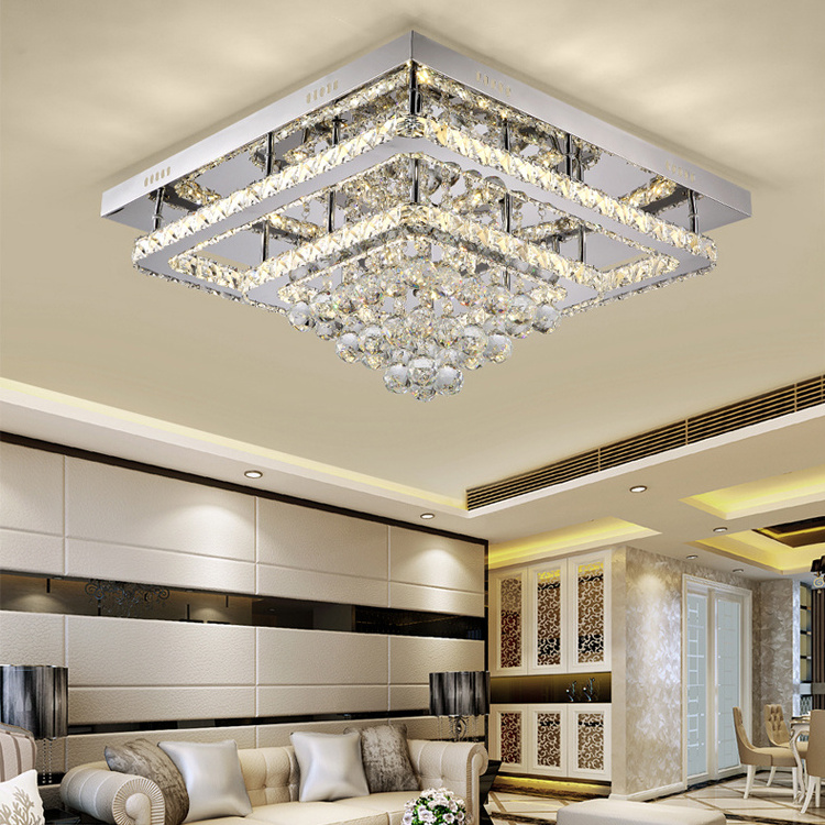 Hot Sale High Quality Crystal Led Ceiling Light  For hotel home bedroom living room