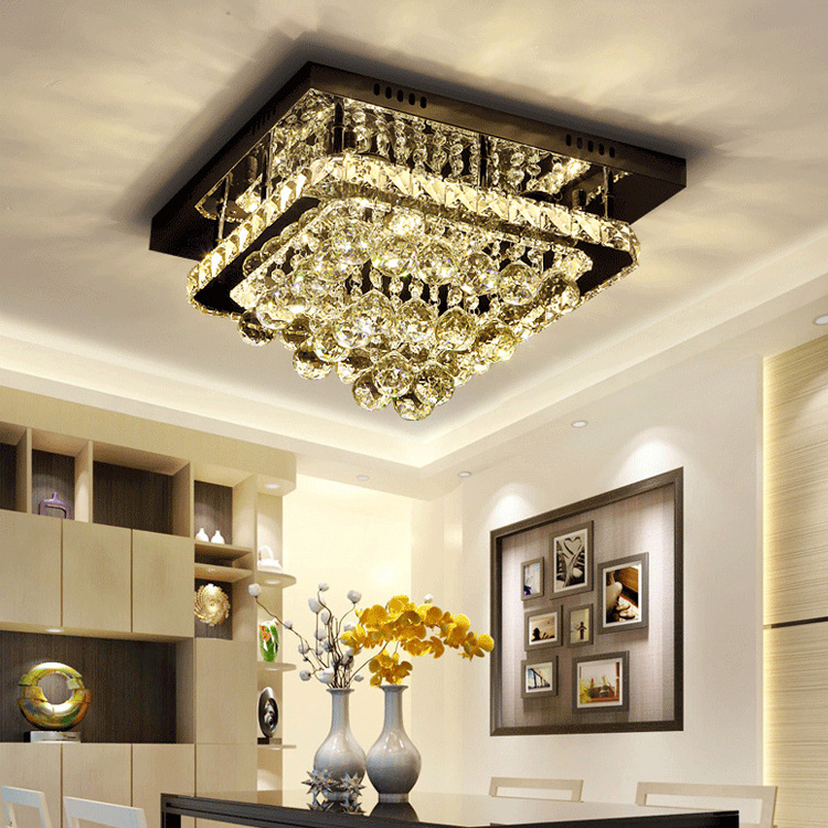 Hot Sale High Quality Crystal Led Ceiling Light  For hotel home bedroom living room