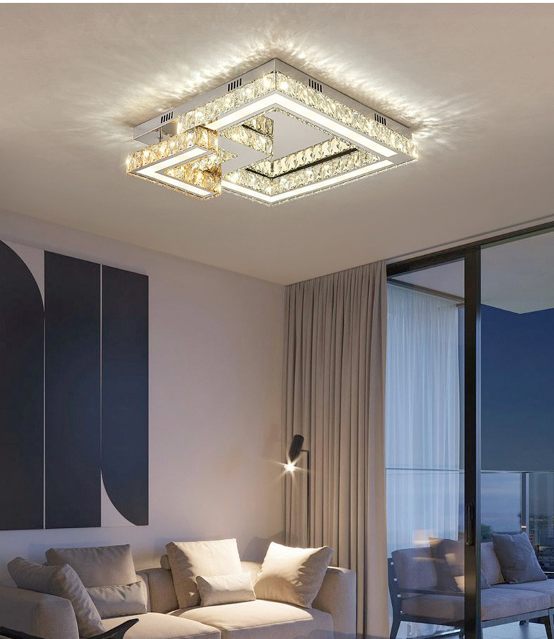 Design fixture K9 crystal ceiling lamp living room bedroom decoration modern luxury crystal LED lights