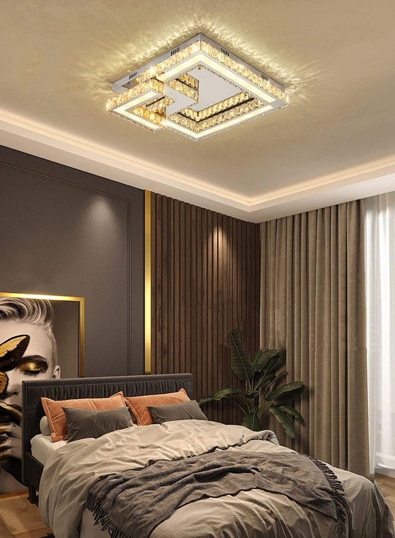 Design fixture K9 crystal ceiling lamp living room bedroom decoration modern luxury crystal LED lights