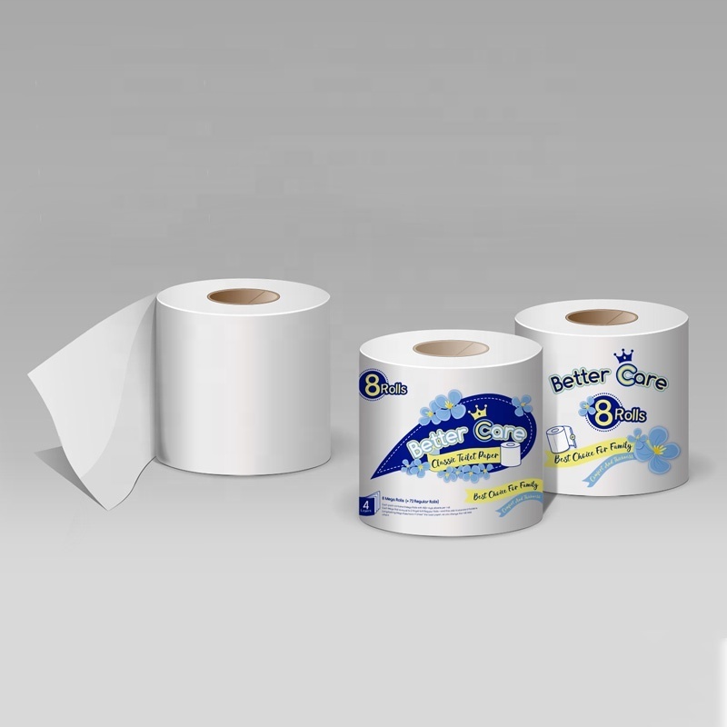 Oem 1-4 Ply 13-16 Gsm 80g-800g 48 96 Rolls Charming Cheap Soft Custom Printed Bulk Lamination Toilet Paper With Glue Lamination