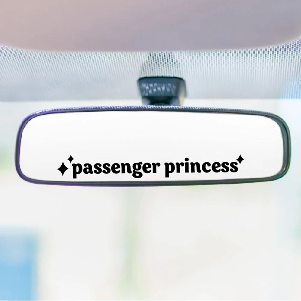 Custom Colorful Lettering Passenger Princess Decal Sticker Vinyl Truck Mirror