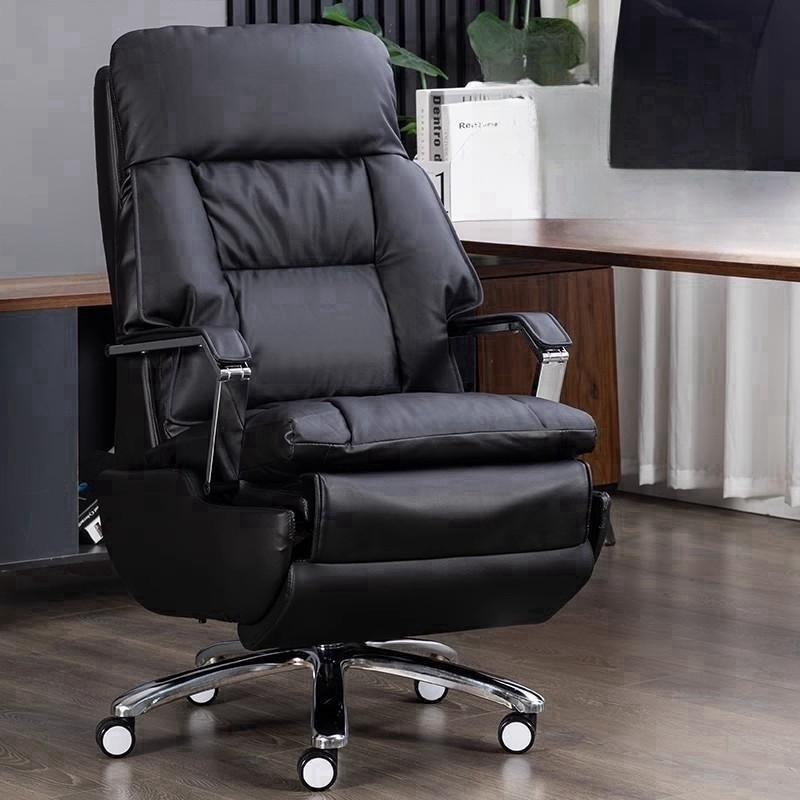 genuine leather executive leather office electric adjustable office chair office chair electric with automatic footrest