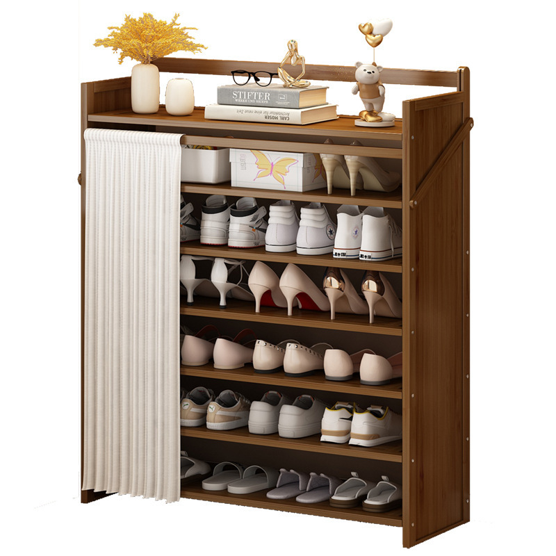 Living room furniture wooden folding Shoe Cabinet Storage Organizer foldable Shoe Rack for home