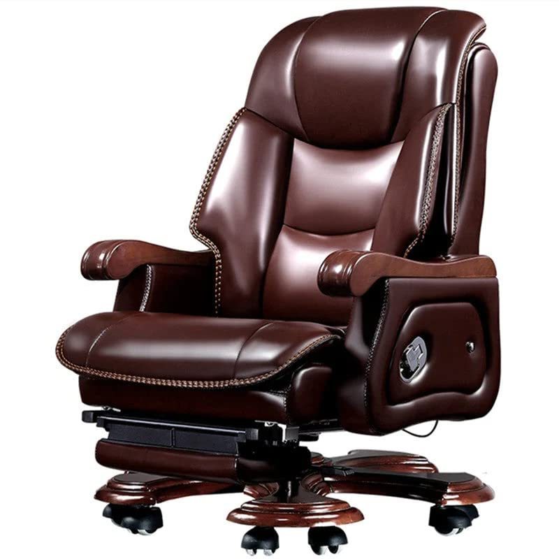 Luxury design ergonomic executive office chairs manager wood leather office chair for sale