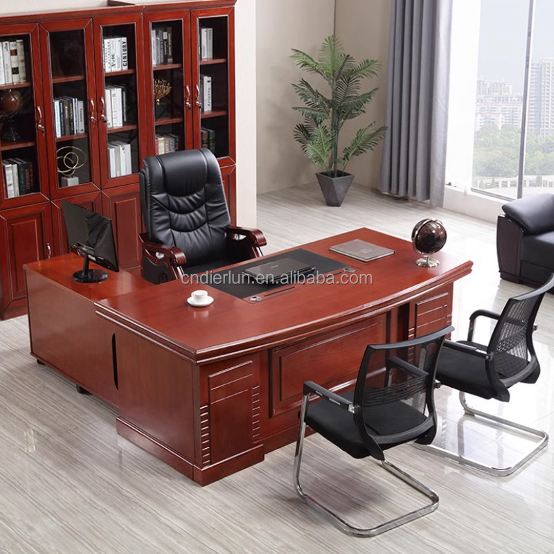 Manager L Shaped executive boss desk Modern Luxury Office Furniture Executive ceo wood Corner desks in l desks with storage