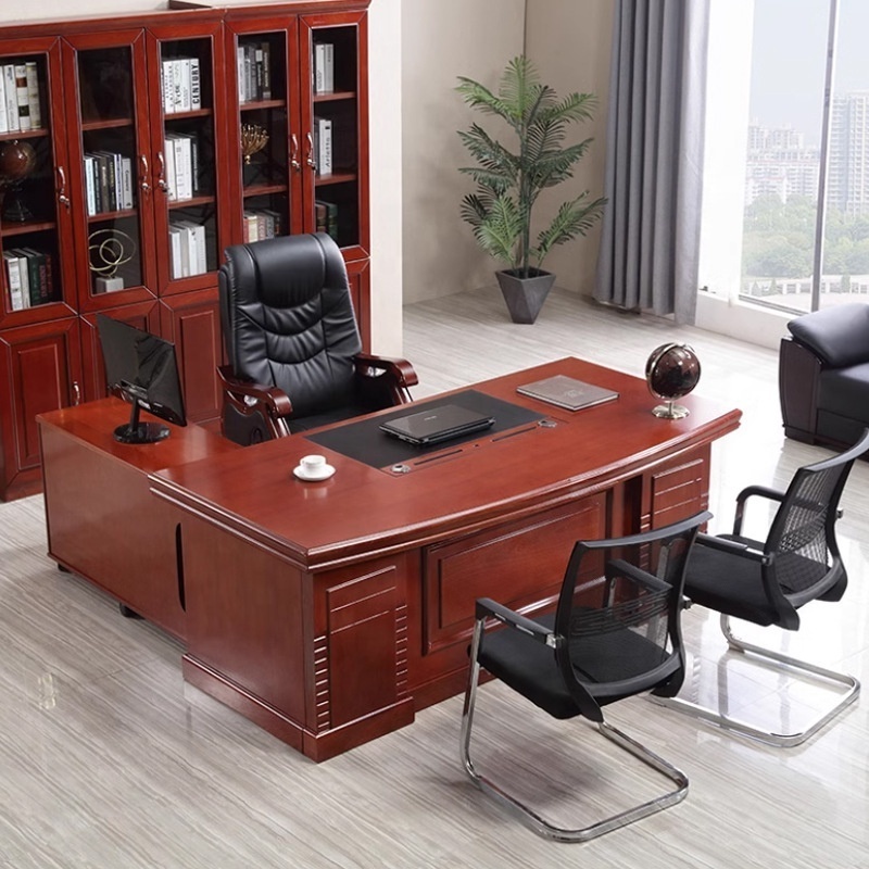 Manager L Shaped executive boss desk Modern Luxury Office Furniture Executive ceo wood Corner desks in l desks with storage