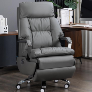 genuine leather executive leather office electric adjustable office chair office chair electric with automatic footrest