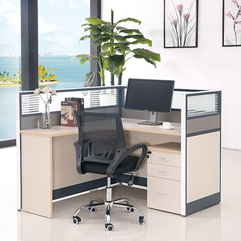 Popular Wholesale Office Desk Furniture Design with Screen 2/4/6 Person Staff Desk Workstation