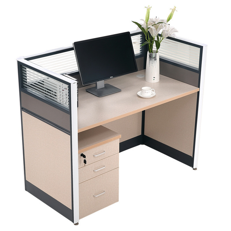 Popular Wholesale Office Desk Furniture Design with Screen 2/4/6 Person Staff Desk Workstation