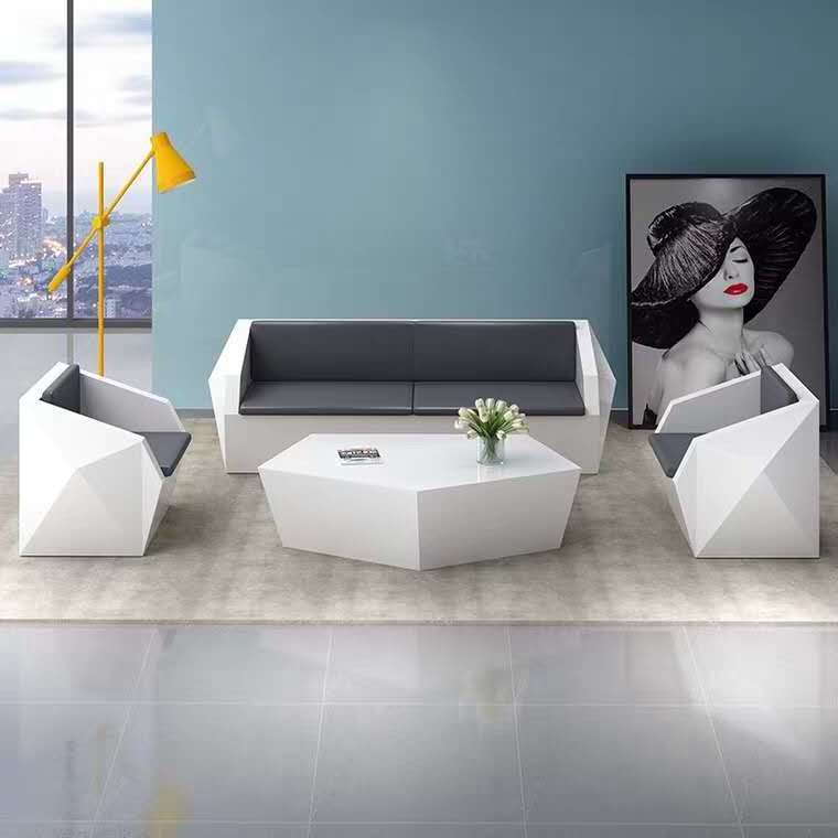 Hotel waiting area sofa set 1 2 3 office furniture Modern Black Synthetic Leather Office Sofa Set Office Furniture Sofa