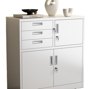 Modern steel and metal movable short cabinets with locks and keys, office cabinets, file filling cabinets