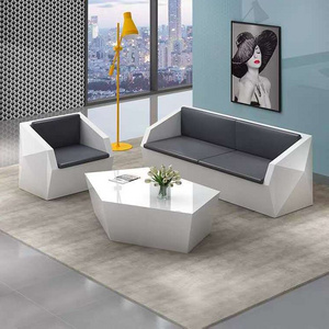 Hotel waiting area sofa set 1 2 3 office furniture Modern Black Synthetic Leather Office Sofa Set Office Furniture Sofa