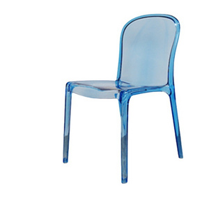 Transparent Chair Modern Minimalist Home Back Dining Chair Net blue Ins Style Plastic Crystal Chair