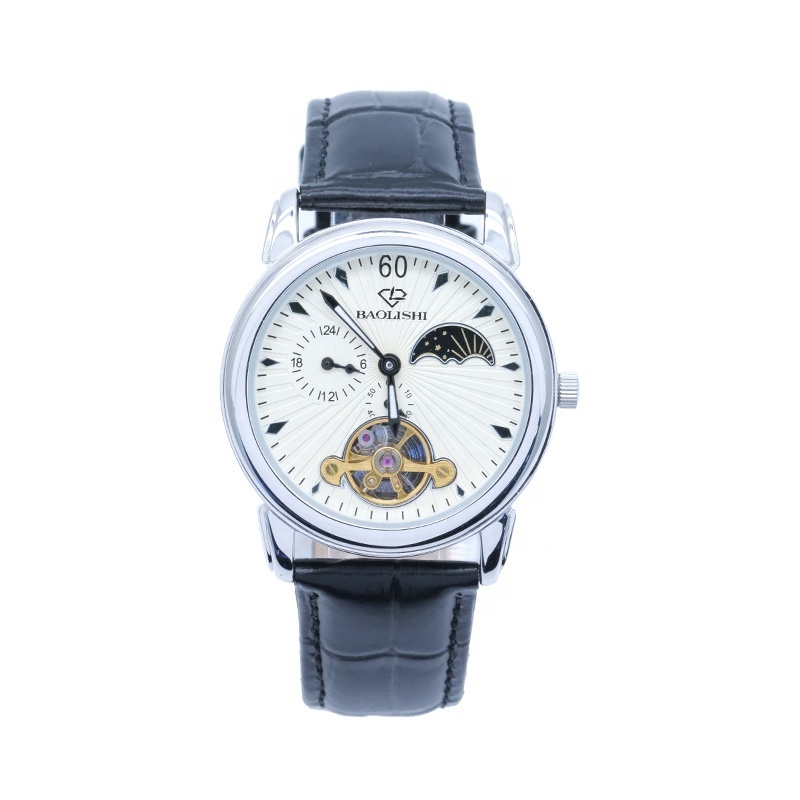 BAOLISHI women Automatic Mechanical Watch Sun Moon Star Watch 925 Sterling Silver