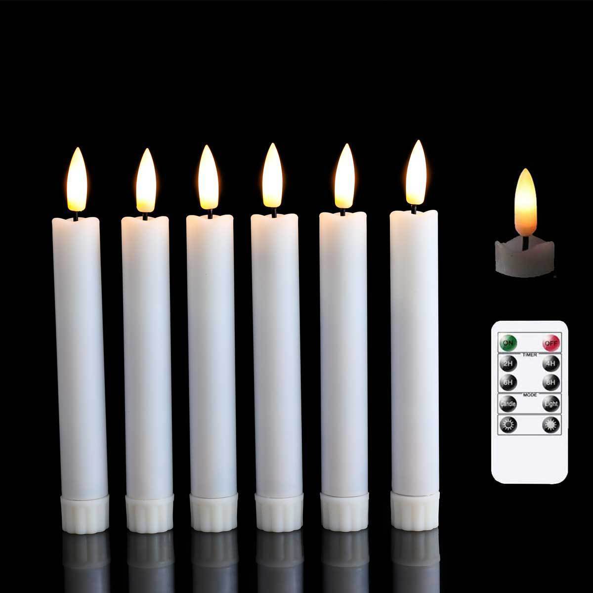 New Arrival 16.5cm Remote Control 3D Bullet Wick Cream Beige Plastic LED Christmas Battery Operated Mini Thin Taper Led Candle