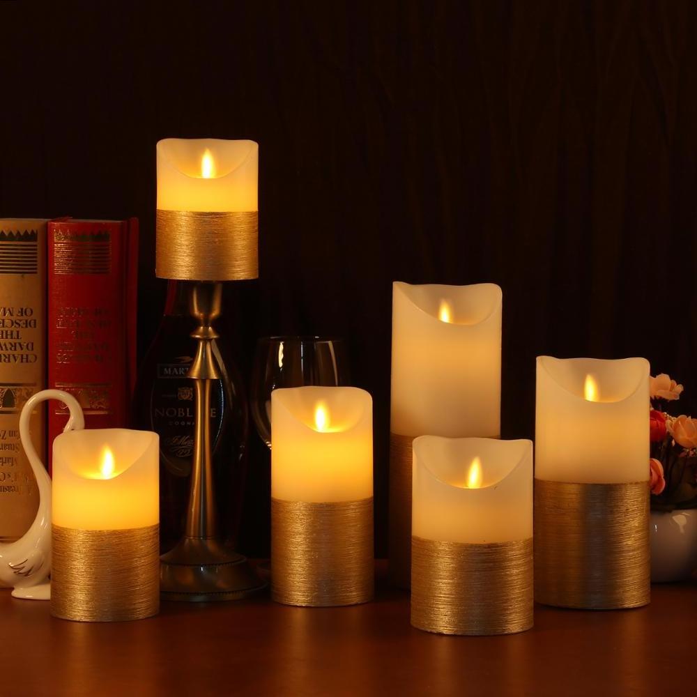 Holiday Living Time Flameless Table Wax Light  Activated Led Candle With Timer