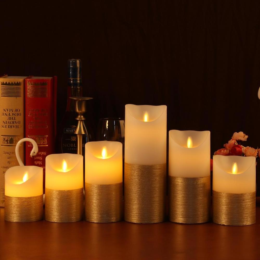 Holiday Living Time Flameless Table Wax Light  Activated Led Candle With Timer