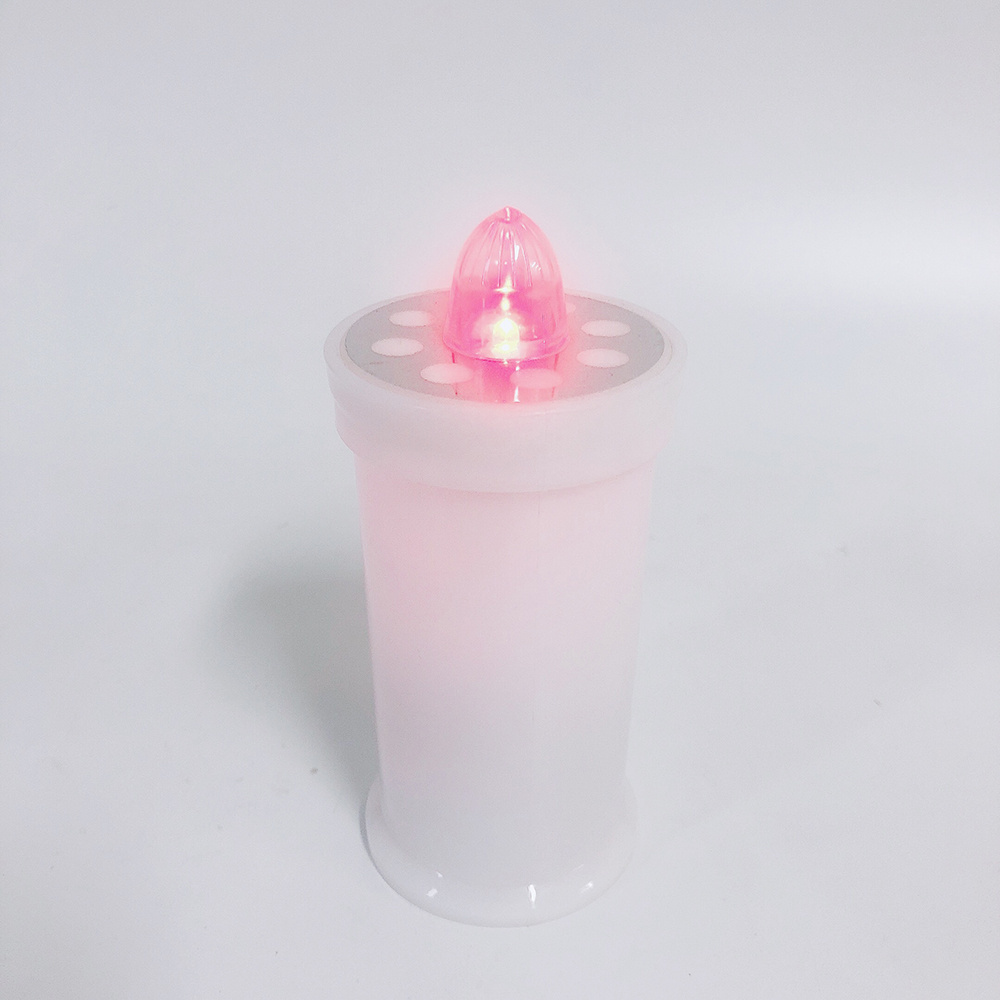 White Color Led Flickering Battery Operated Flameless Candles Led Votive Candles For Grave Cemetery Memorial Decoration