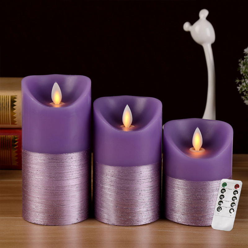 Battery operated pillar electric led candle