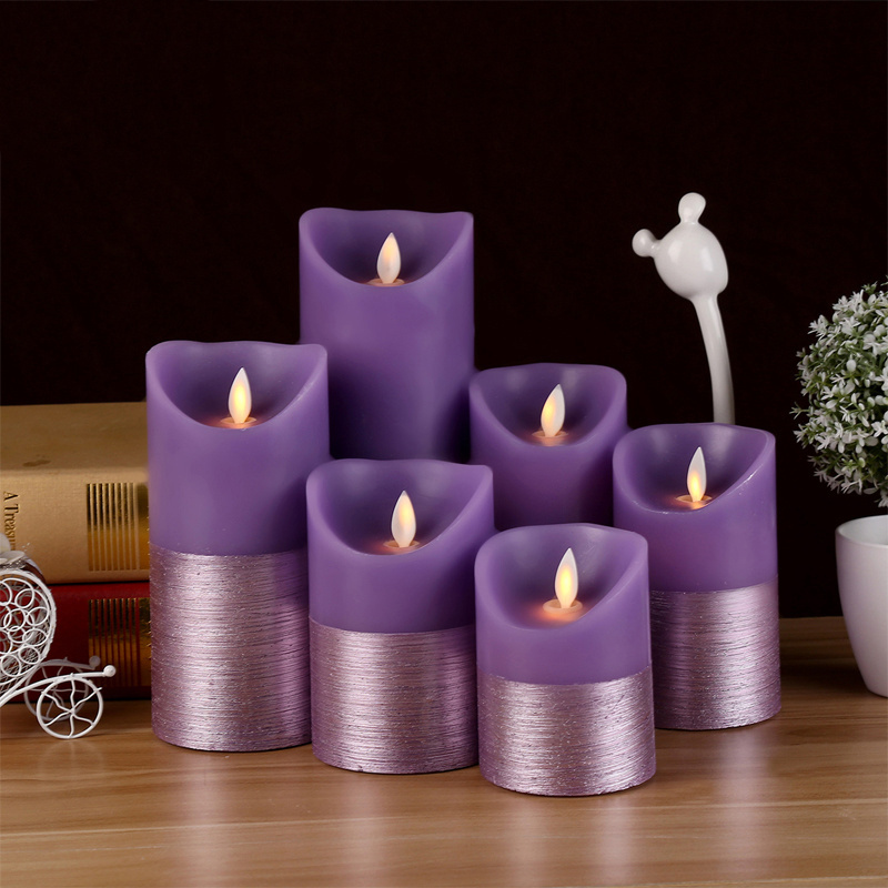 Battery operated pillar electric led candle