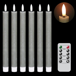 New Style 3D Candles Wedding Party Dinner Paraffin Wax Mini Battery Led Flameless Spiral Taper Candle Taper Candles