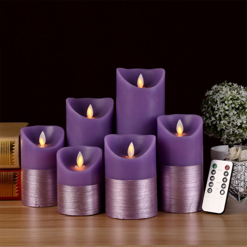 Battery operated pillar electric led candle