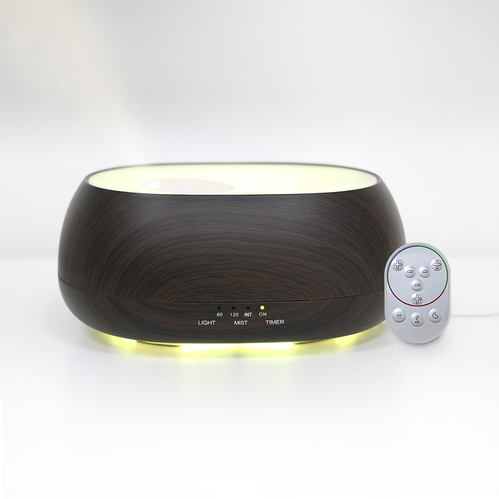 2023 New Desktop Humidifier 2 Spray Ways Cloud Cool Mist Aroma 500ml Wood Essential Oil Diffuser