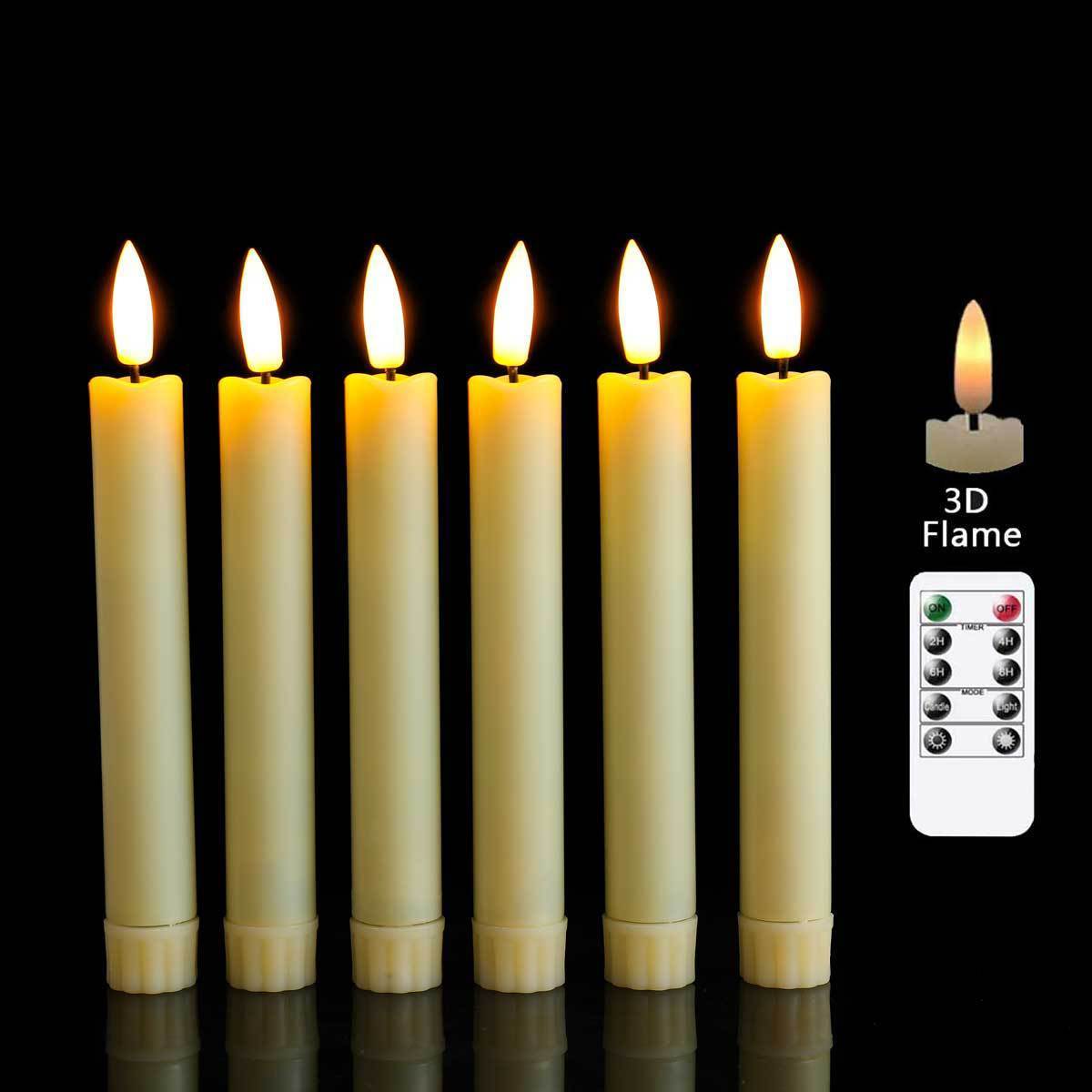 New Arrival 16.5cm Remote Control 3D Bullet Wick Cream Beige Plastic LED Christmas Battery Operated Mini Thin Taper Led Candle