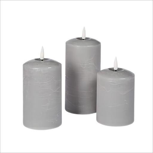 Personalized Color Rustic Textured Votive 3D Wick Real Wax flickering Flameless Candles LED Pillar Candles