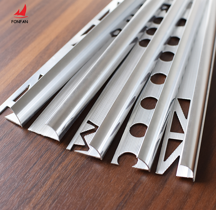 Fengfan Anodized Aluminum Border Tile Edge Trim Decorative Tile Trim Modern Style Metal