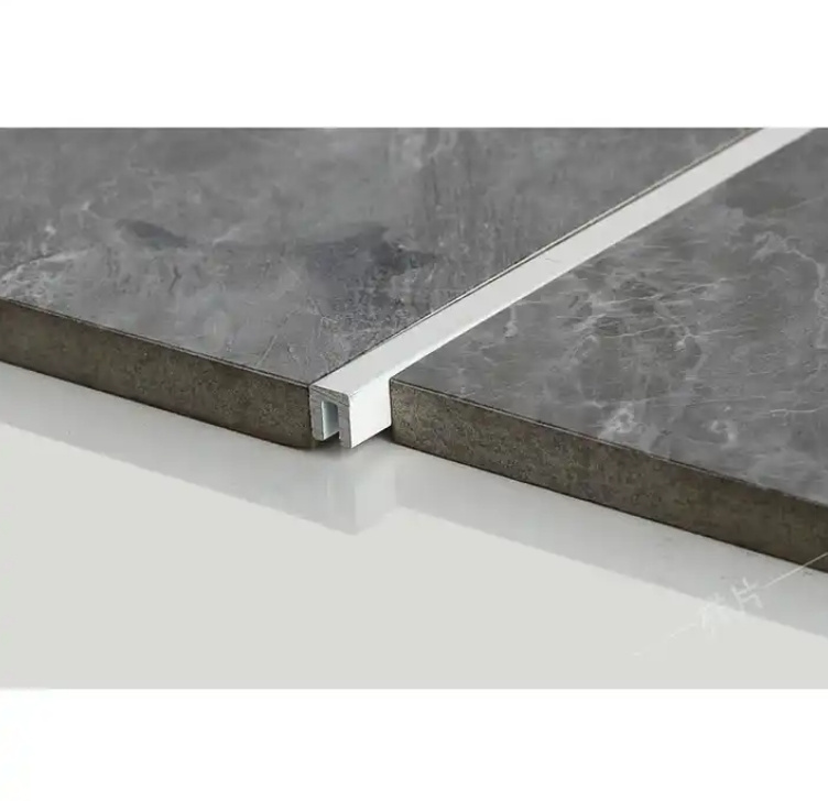 0.5Mm~2Mm Thickness Aluminum Tile Trim L Shaped Or Round Customized Aluminum Swimming Pool Edge Tile Trim