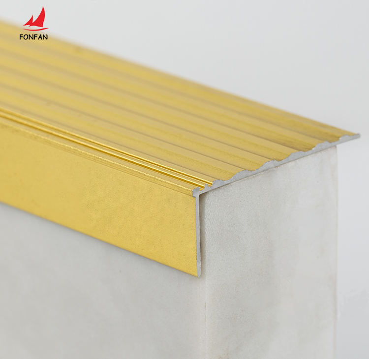 Modern Stair Nosing Step Edging Profile Non-Slip Aluminum Staircase Stair Nosing Edge Trim