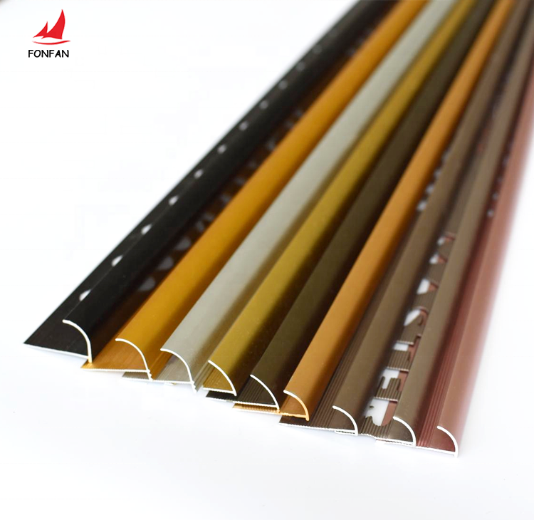 Fengfan Anodized Aluminum Border Tile Edge Trim Decorative Tile Trim Modern Style Metal