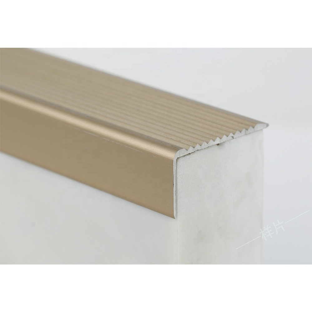 Dili Direct Aluminium Step Nosing Trim Metal Stair Nose Trim For Decoration Easy Installation OEM