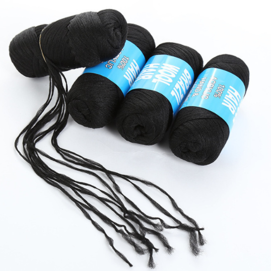 Hot Selling 30g-80g Brazilian Wool Hair Yarn 100 acrylic yarn Hand Machine Knitting Yarn