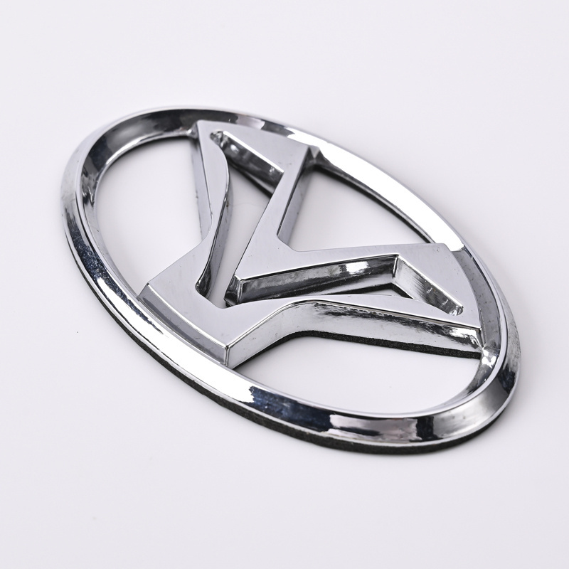 Factory Custom Premium Chrome silver 3D metal or abs plastic auto car emblems custom badge logo with ISO certs