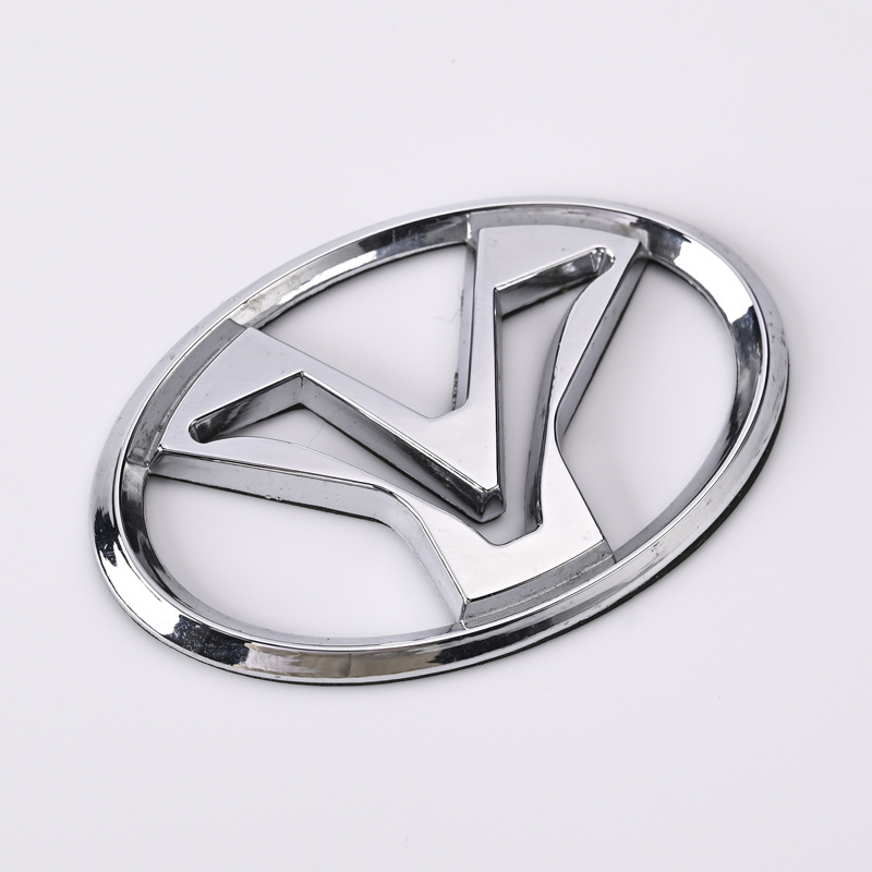 Factory Custom Premium Chrome silver 3D metal or abs plastic auto car emblems custom badge logo with ISO certs