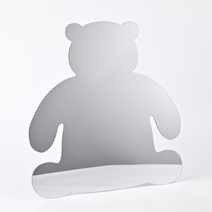 Bear Shape Acrylic Plastic Perspex Decoration Mirror New Custom Unbreakable Printing Wall Sticker Decor Acrylic Mirror