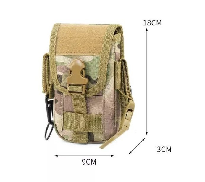 Tactical MOLLE Small Camping Pouch Hiking Hip Outdoor Waist Belt Mobile Phone Bag